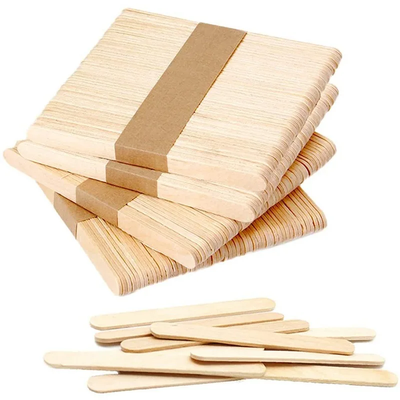 50/100pcs Ice Cream Sticks Wooden Popsicle Sticks Hand Crafts DIY Wooden Decoration BJL003 4