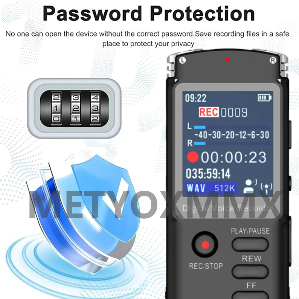 Tipke i priključci na diktafonu