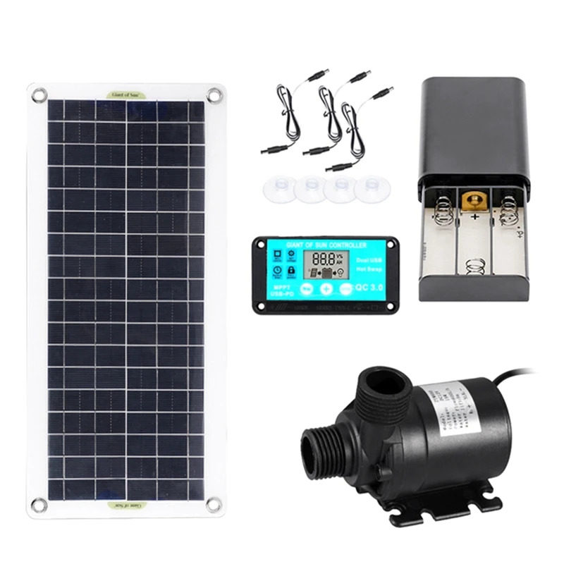 

1Set 50W Solar Water Pump Garden Family Water Fountain Irrigation Pump RV Plastic+Metal