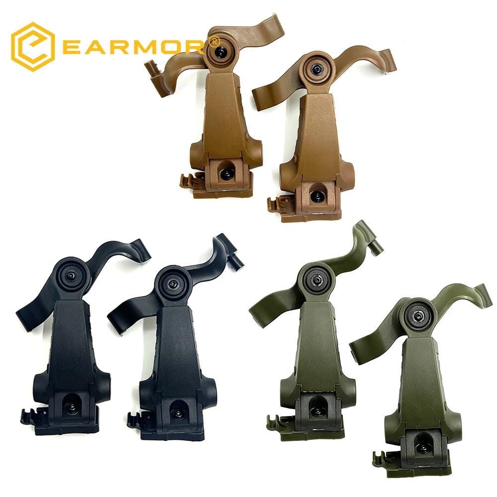 EARMOR M16A Shooting Headset Bracket Rail Mount Kit ARC Helmet Rail Adapter for OPS Core ARC and Team Wendy M-LOK Rails