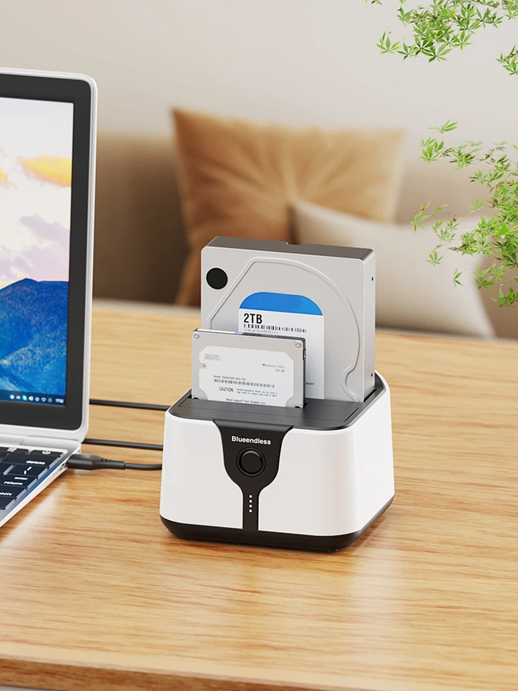 USB 3.0 SATA 듀얼 베이 HDD 도킹 스테이션, 오프라인 복제 지원 하드 드라이브 도크, SATA 2.5인치 및 3.5인치 하드 드라이브 도킹 스테이션