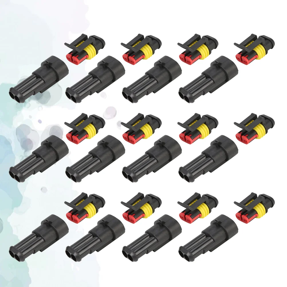 

15 Pairs Waterproof Electrical Wire Terminal Connectors Plugs Kits for Motorcycles (2P 3P )