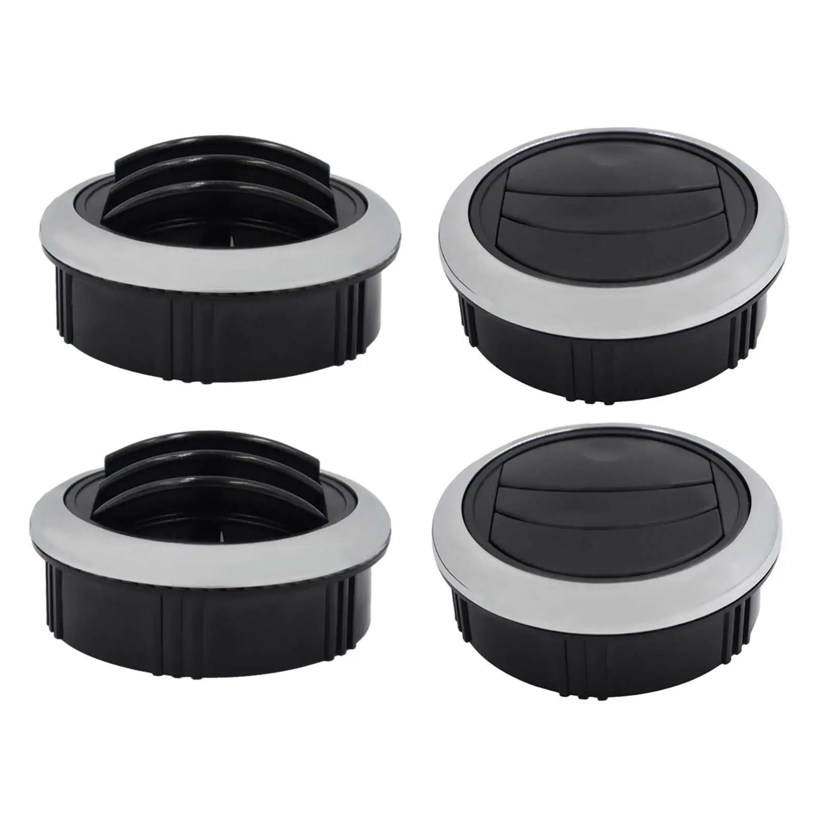 4Pcs RV Boat Yacht Dashboard Air Vent Universal Accessory Round RV Air Conditioner Vent for Boat Rvs Marine Bus Yacht