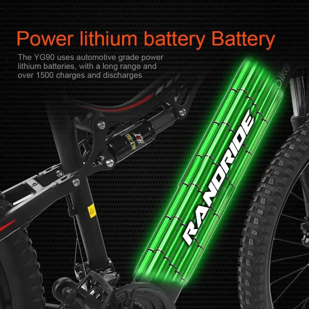 RANDRIDE YG90B 29 santimetatra 500W 48V 17Ah  Electric Mountain Bike 21S 27.5"/29" CST Tire 50 km/h 55-80 km range S974b0f84694a4854b17c4072b404c40ah