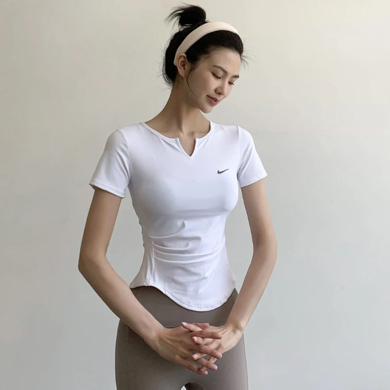 Ole NK 여성용 통기성 운동복, 러닝 스포츠 상의, 슬림핏, 슬리밍 티셔츠