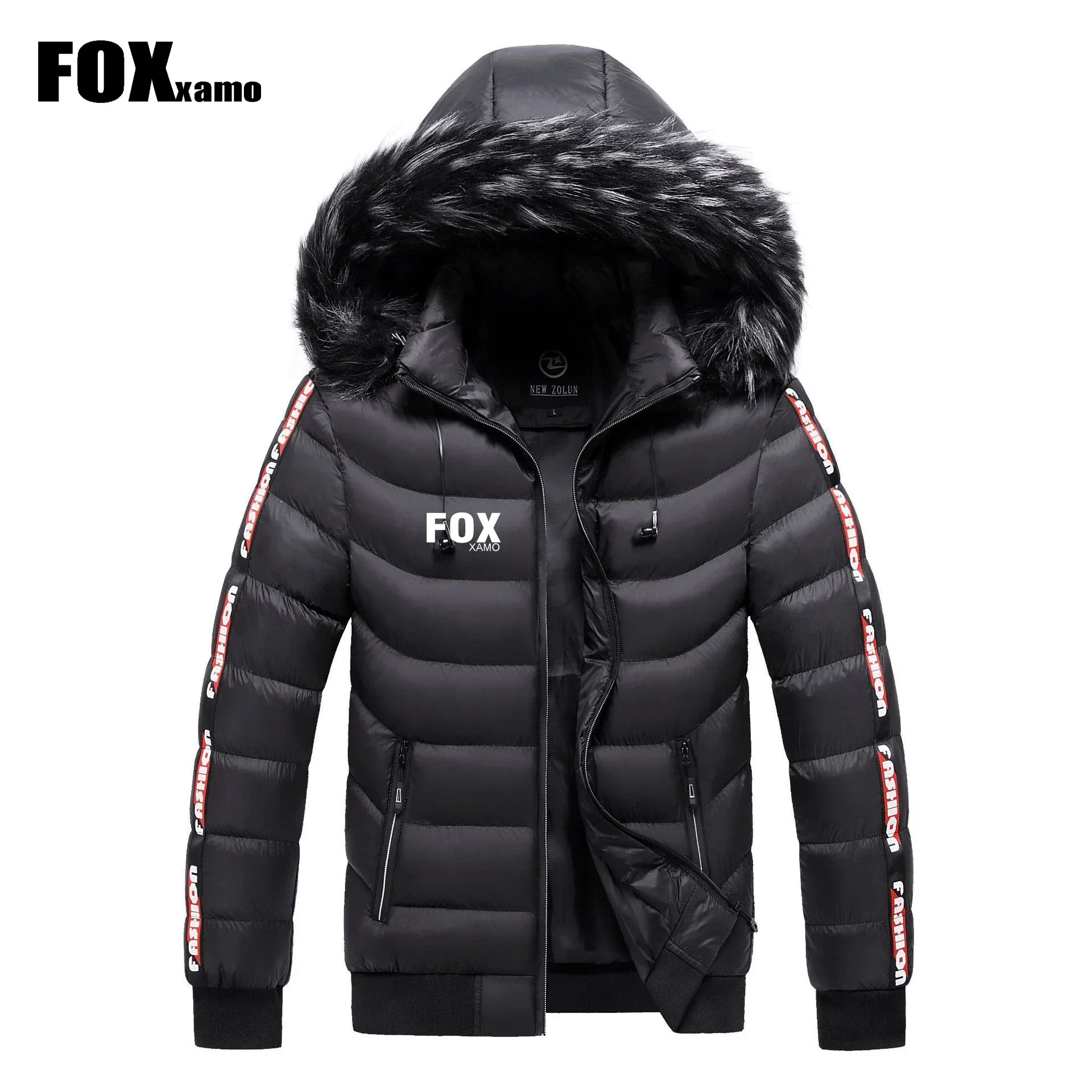 Fox Xamo 남성용 사이클링 탈부착 모자 재킷, 따뜻한 후드 파카, 바람막이 아웃웨어, 스포츠 코트 의상, 겨울