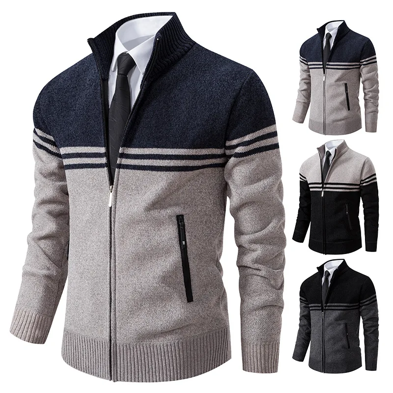 

Winter Men's Cardigan Thickened Warm Standing Collar Cardigan High-quality Jacket Men's Knitted Cardigan Jacket Cardigans 3xl