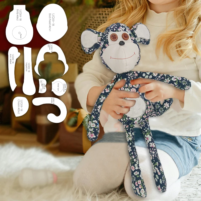 Sewing Template 9pcs Monkey Making Templates Doll Quilting Acrylic Stencils DIY Sewing Accessories Handmade Decorations Monkey Templates