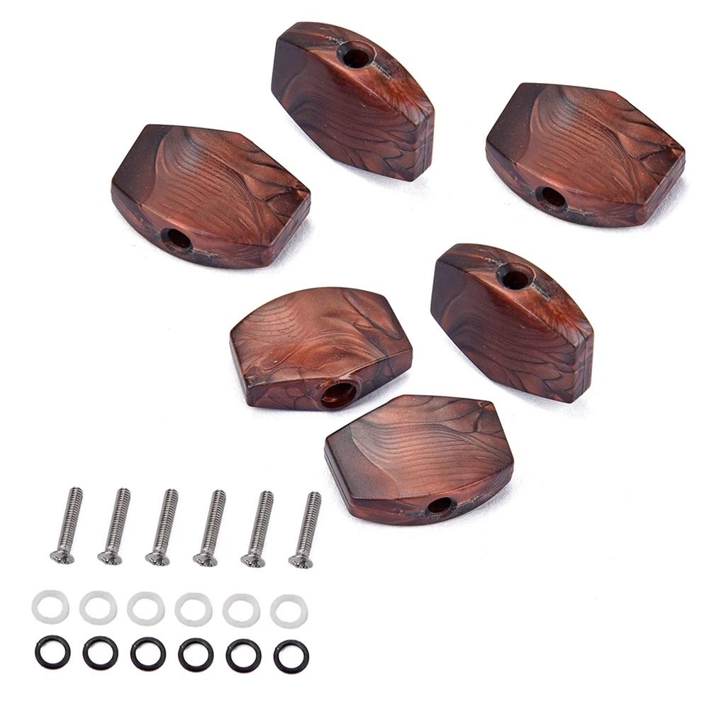 6 Pcs/Set Guitar Tuning Peg Buttons Tuning Pegs Knobs Machine Heads Buttons For Guitar