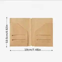 Kraft Paper Refillable Travel Journal Organizer, Standard Portable Passport Size Insert Cards (S)
