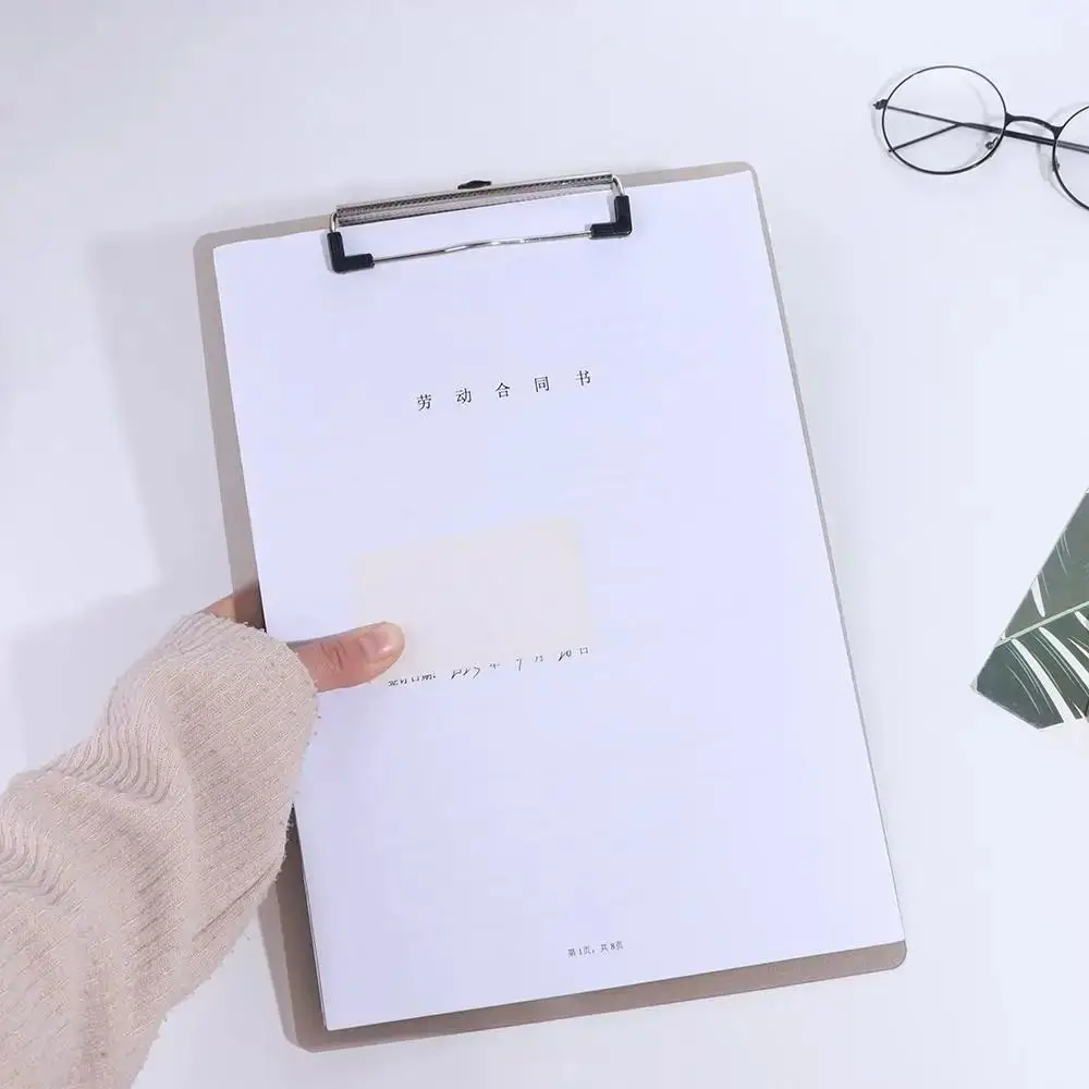 2Pcs Document Folder A6/A5/A4 Clipboard Writing Pad Hanging Cardboard File Folder Board Ticket Bill Holder Notepad Board