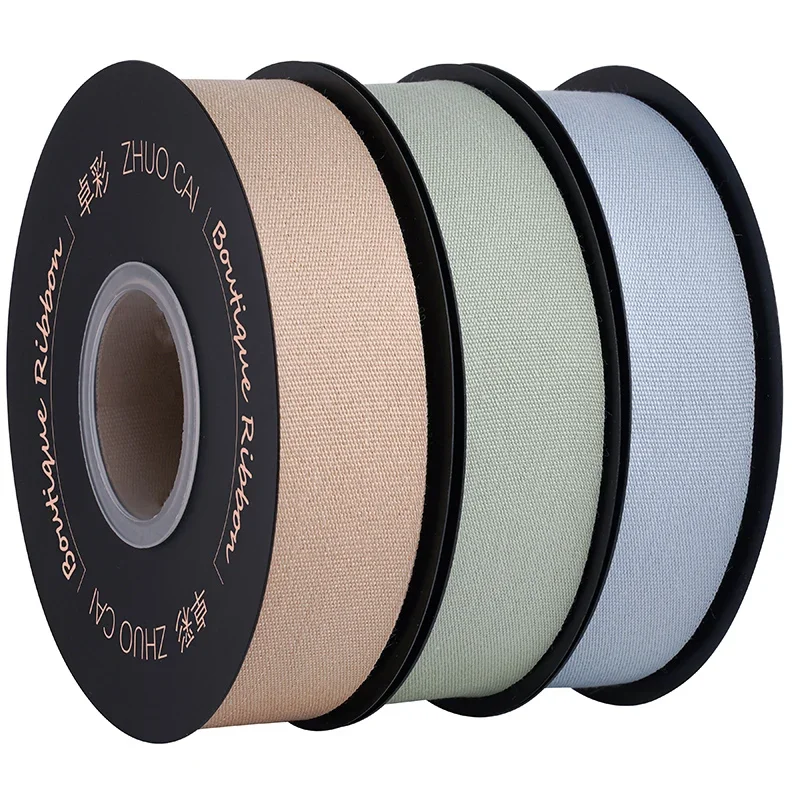 20 야드/롤 25mm 일반 직조 Grosgrain 리본 크리스마스 웨딩 장식 선물 포장 DIY 의류 봉제 Handmand 공예