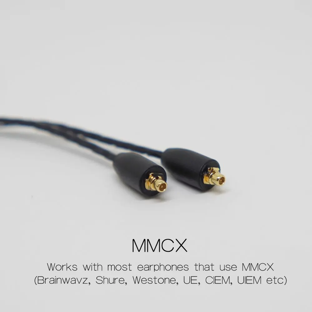 OFC MMCX Jack Replacement Cable Extension Cord For JVC HA-FW01 HA-FW02 HA-FW03 HA-FD01 HA-FD02 HA-FW10000 Headphones Earphones