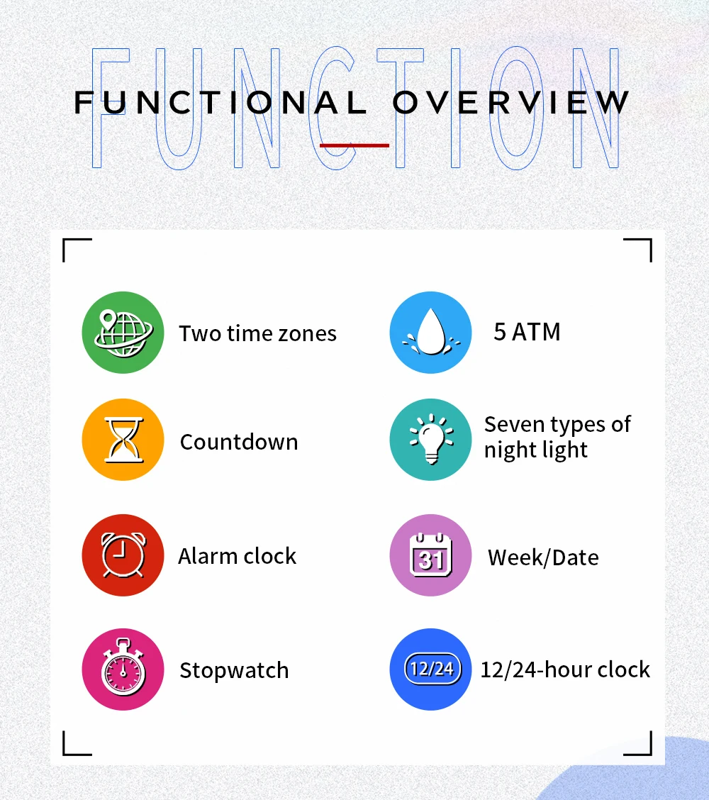 Student Digital Electronic Watch Sports Multi Functional Waterproof Colorful LED Men's Electronic Watch_voghion.com