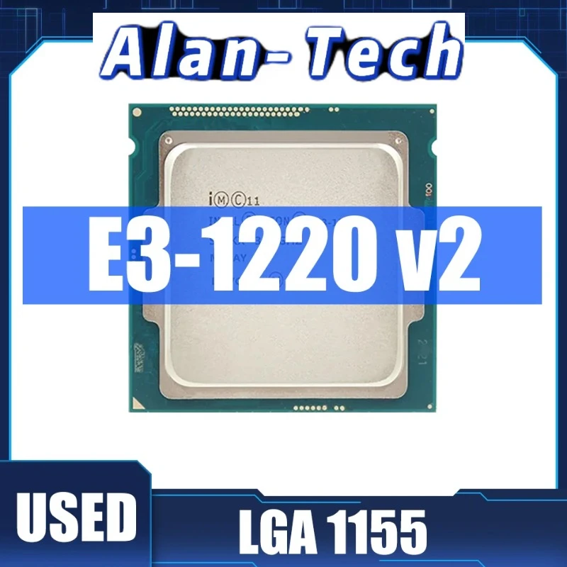 

Оригинальный б/у процессор Int-el Xeon E3 1220v2 E3-1220 v2 3,1 ГГц четырехъядерный процессор 8M 69W LGA 1155 Xeon V2 с поддержкой материнской платы B75