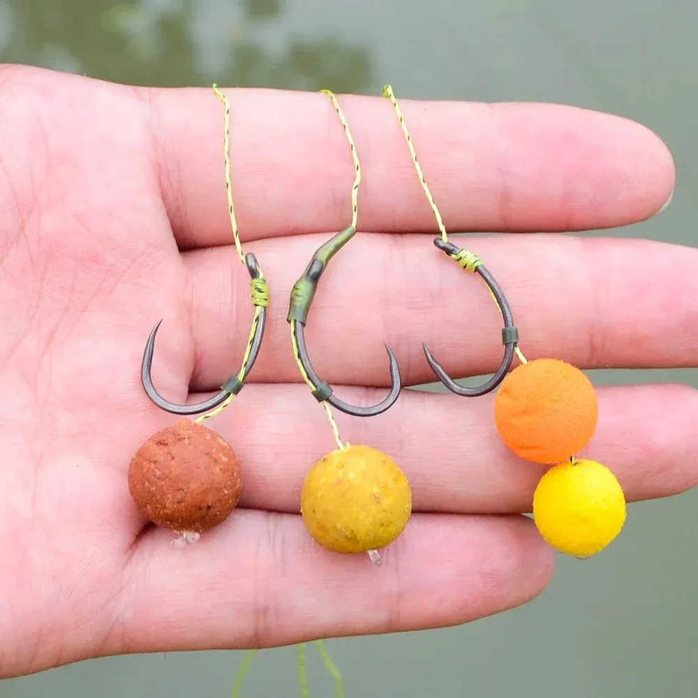 Hameçons de pêche sans ardillon Hirisi 50 pièces, acier inoxydable haute teneur en carbone et résistants,