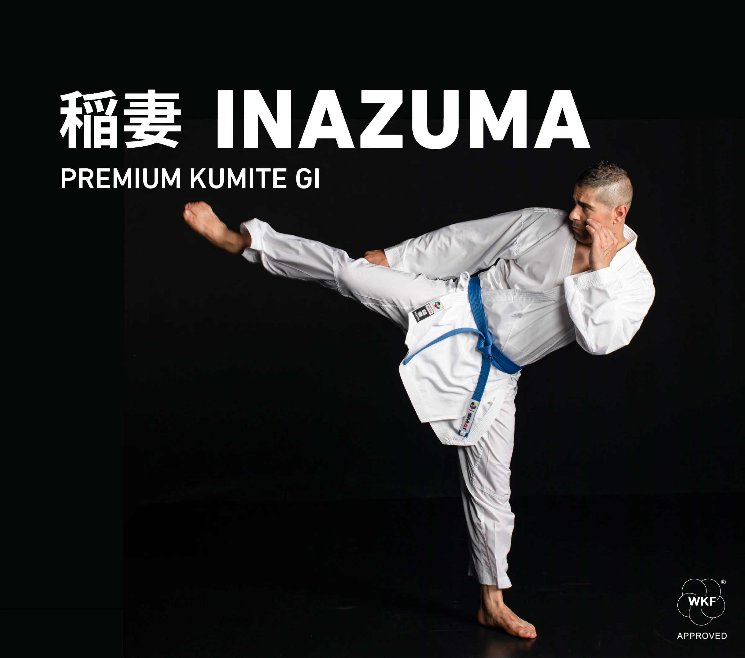 

WKF KARATE UNIFORM - 6 OZ PREMIUM KUMITE GI - INAZUMA Official SMAI Kumite Karate GI WKF Approved kumite uniforms