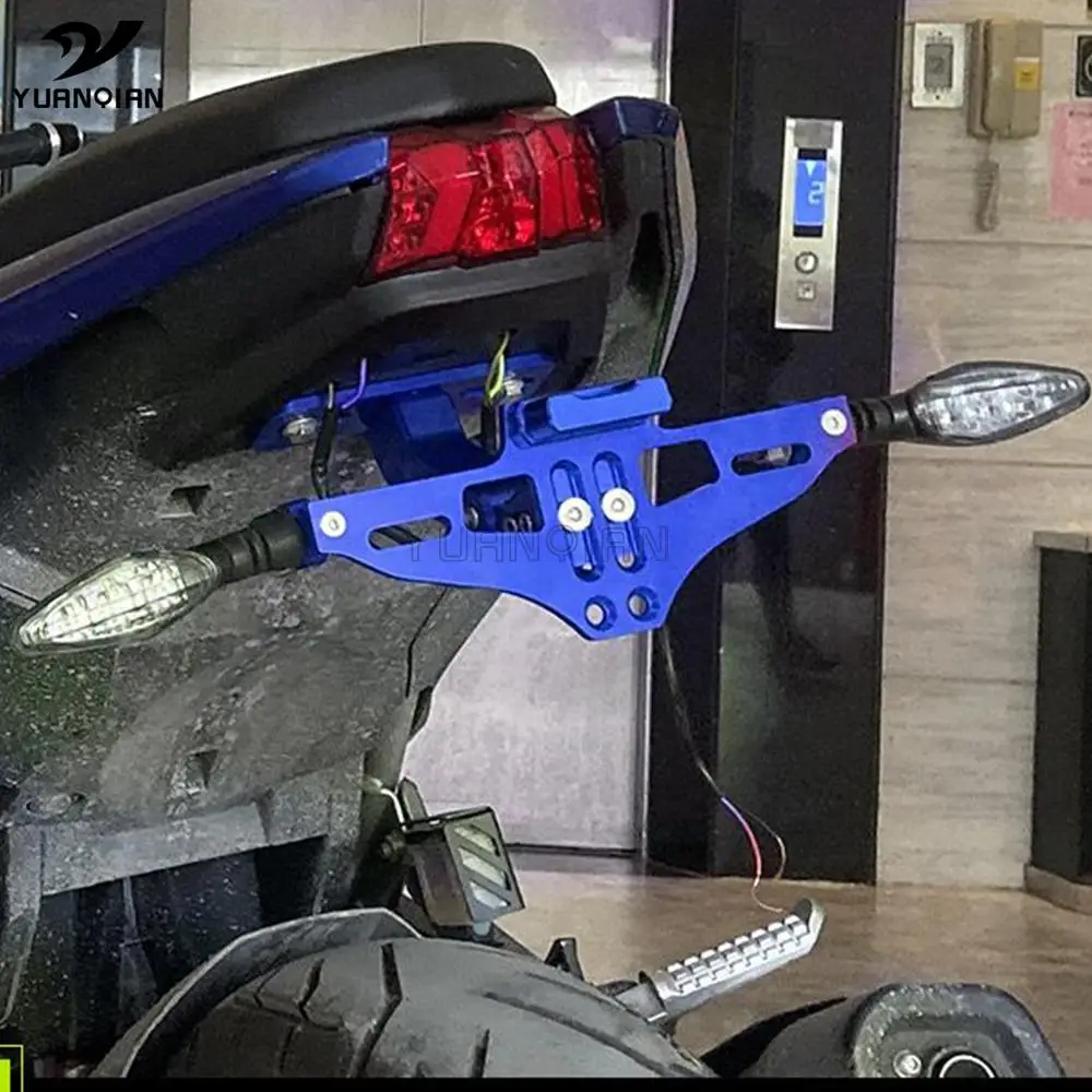

For HONDA XADV750 2017 2018 2019 2020 Motorcycle Accessories Aluminum Rear License Plate Mount Holder with LED Light X-ADV 750