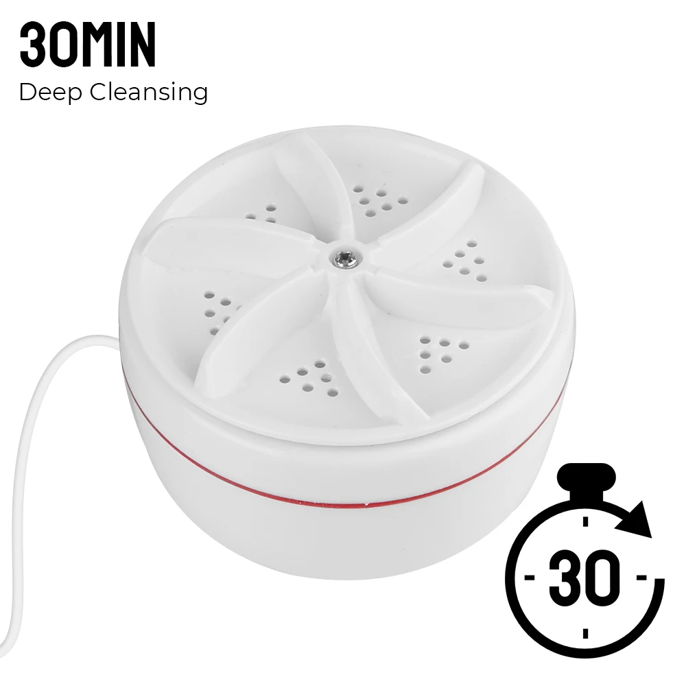 Mini Washer USB Towel Wash Dishes Underpants Underwear Multifunction Rotating Turbine for Travel Home Business Trip