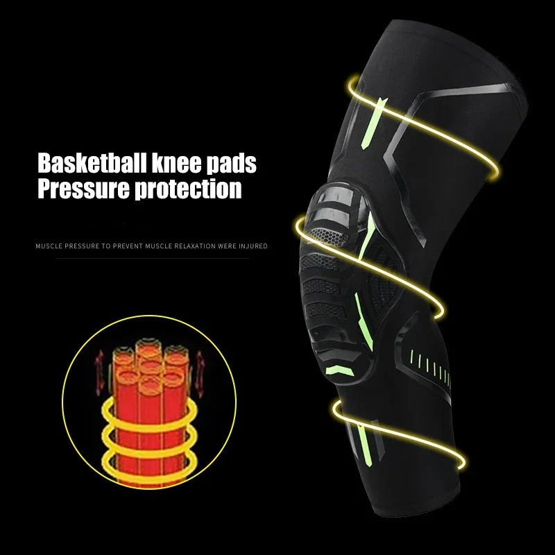 (XS-2XL)1 Pair Men Child Basketball Knee Pads Anti-Collision Gym Cycling Sport Leg Warmers Football Roller Skating Knee Sleeves
