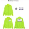 Golden Velvet Stand Collar Zipper Sweatshirt Breathable Comfortable Soft Custom Logo Print Embroidery Design 5