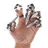Gothic Punk Skeleton Hand Glove Adjustable Metal Finger Claw for Cosplay 3