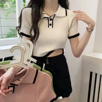Women's Knit Polo Top 1