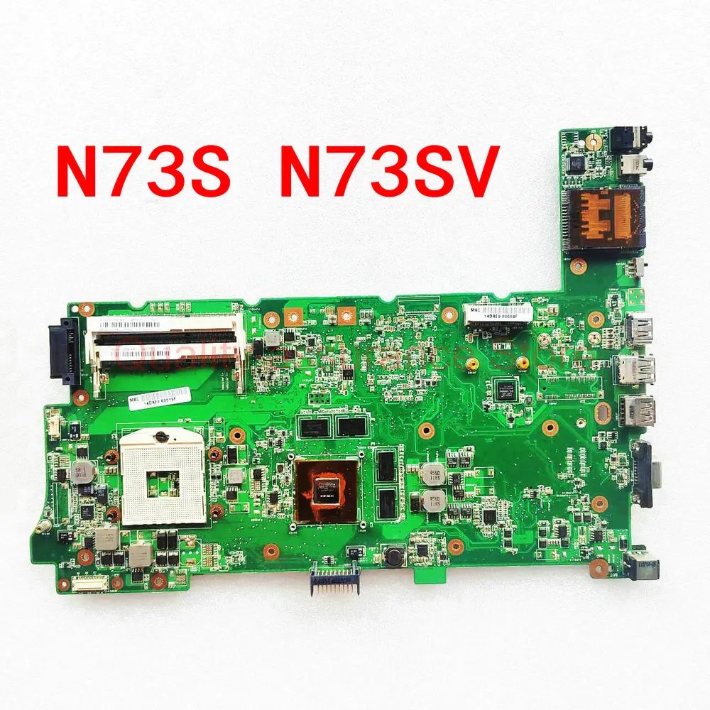 

For ASUS N73SV N73SM Mainboard N73SV Laptop Motherboard N73S Notebook N73SV Main board REV.2.0 PGA989 GT540M 1GB Video card DDR3