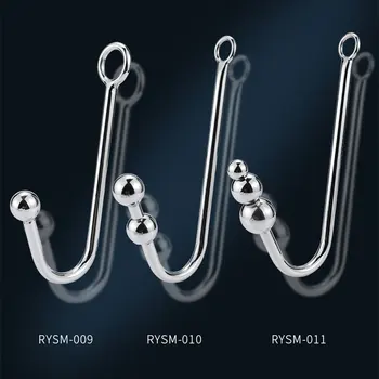 Anal Hook Stainless Steel Sex Toys for Man Metal Butt Hook Dilator Prostate Massager Chastity Device Anal BDSM Gay Fetish Toys 2
