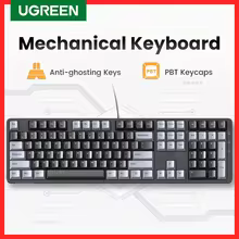 UGREEN Mechanical Keyboard 108 PBT Keycaps Wired Keyboard Red Switch Russian/Korean/EN for Desktop Laptop Windows Mac OS Gaming