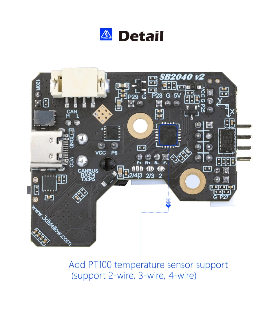 placa mellow para voron trident stealthburner extrusora klipper hotend canbus headtool usb