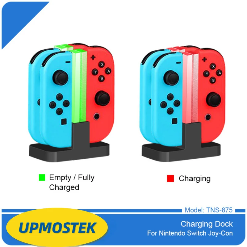 4 In 1 Led Handlescharger Stand Dock Station Per Nintendo Switch Ns Per Joy-Con Controller Stand Holder Dock Station Di Ricarica
