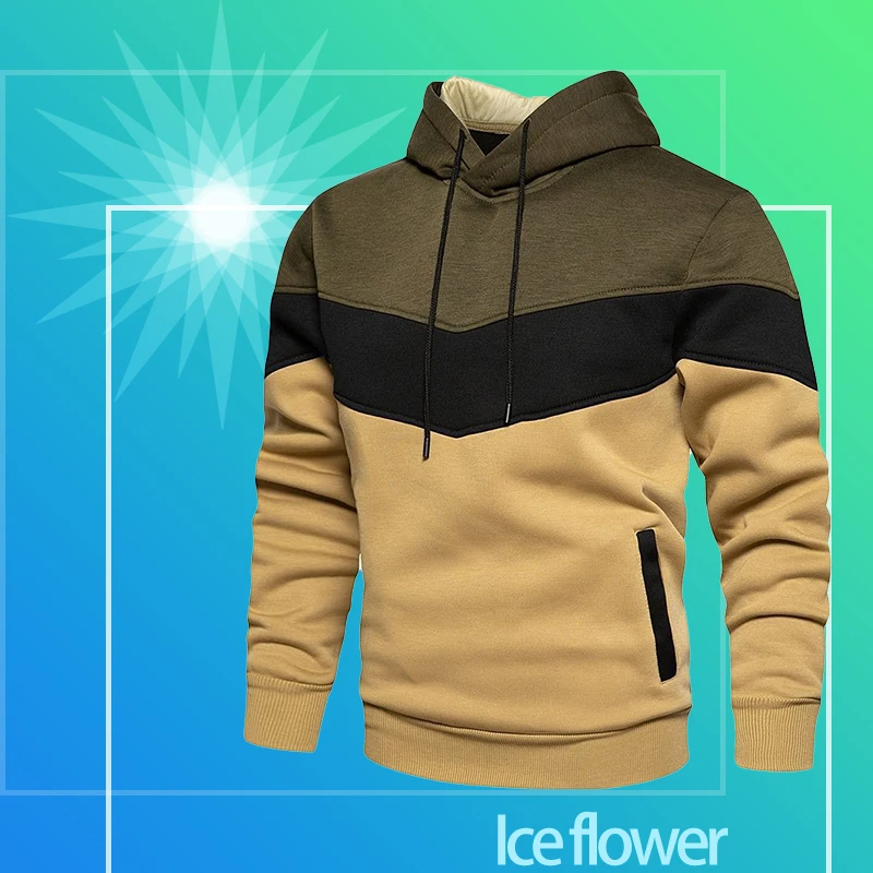 Fashion Casual Male Outfit Sportwear Loose Fit ClothesZipper Hoodies Autumn Winter Men's New Long Sleeve Hooded Sweatshirt