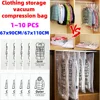 1-10pcs Vacuum Storage Bag Down Jacket Dust Cover Hunging Transparent Space Saving Compression Storage for Storing Clothes 1