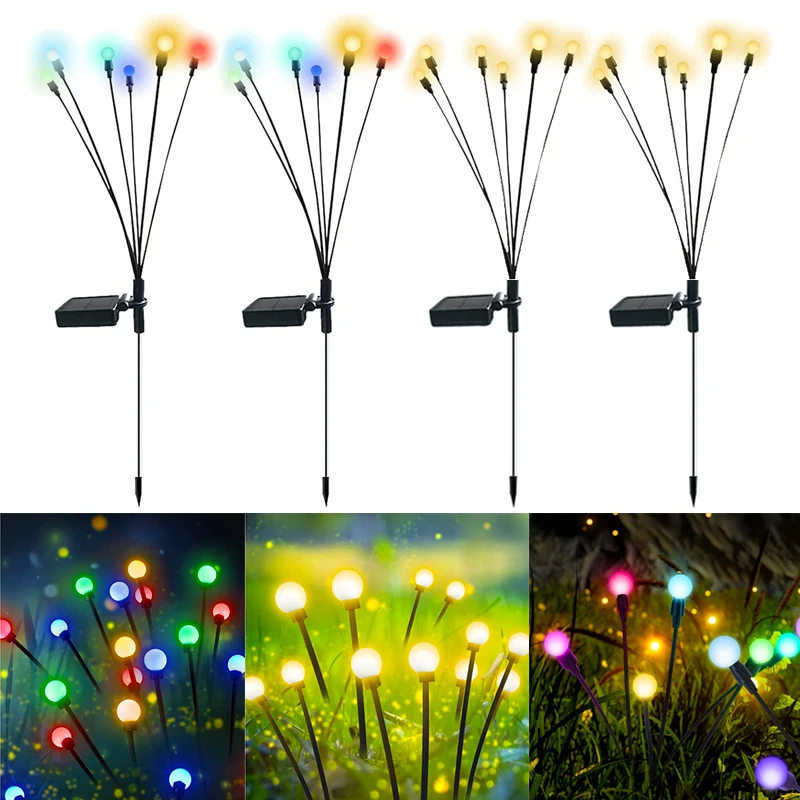 Solar Firefly Lights Outdoor Waterproof Solar Outdoor Lawn Lights