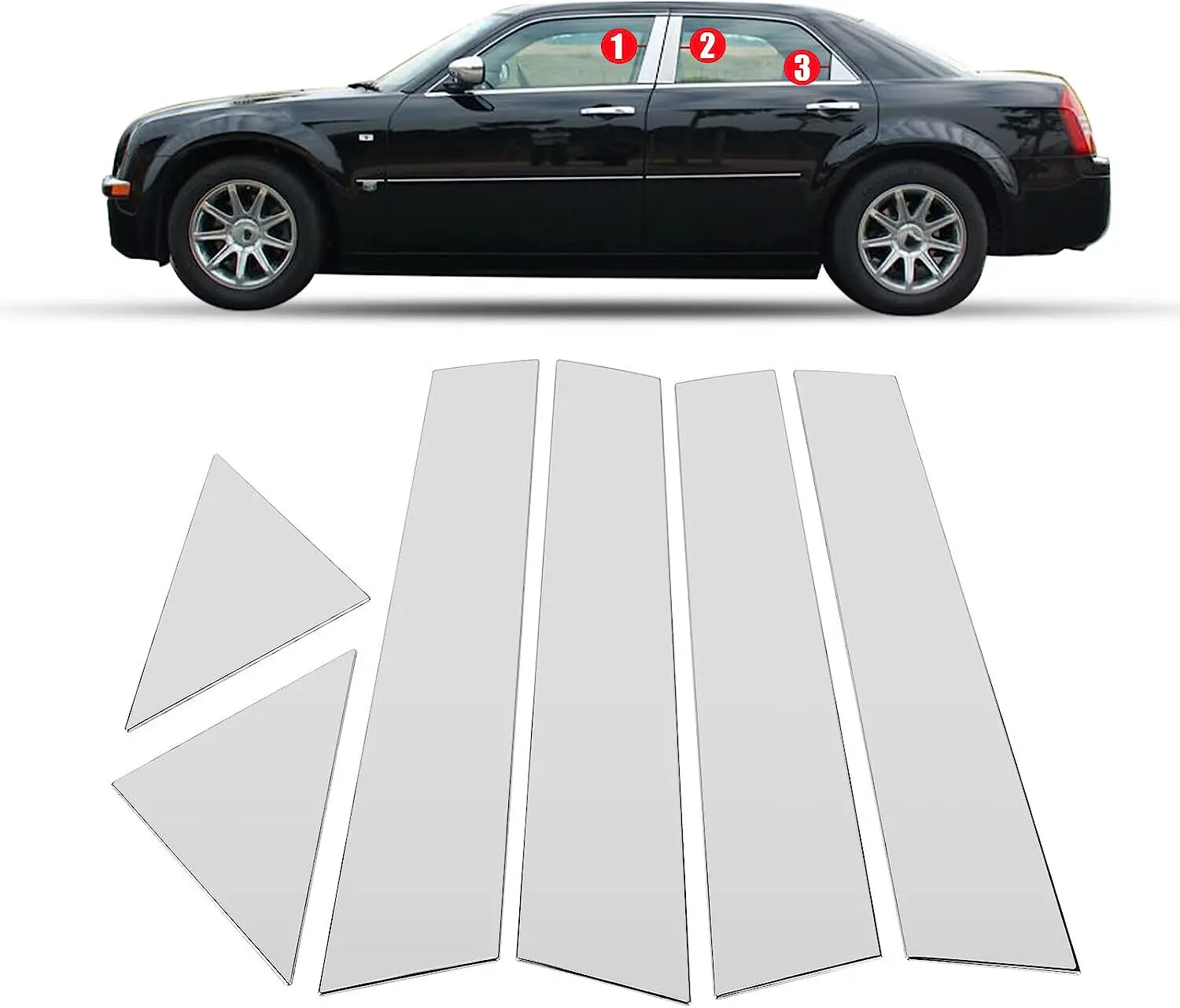 6pcs   Ʈ  ̵  Ʈ Ŀ ƼĿ Į ڵ ܰ ׼ ũ̽ 300/300C 2005-2010 