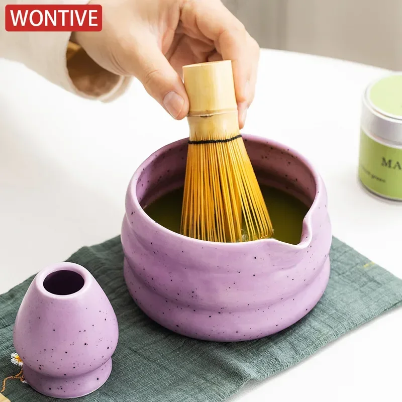 Hojalis Matcha Set 4-teilig - Bambusbesen Mit Keramikschale