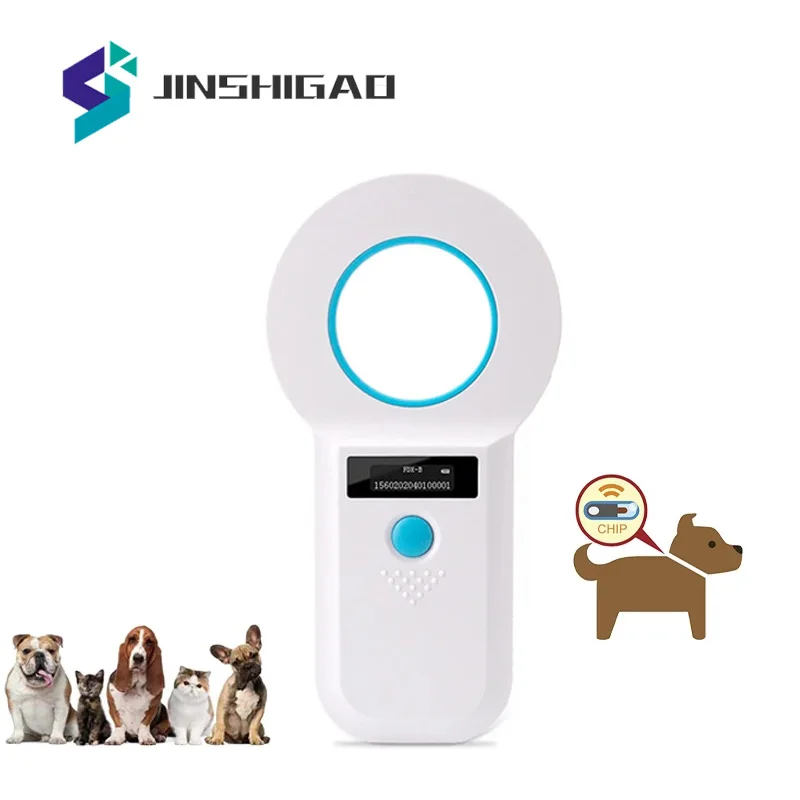 

134.2KHz Dog Cat Reader for Animal Ear Tag Glass Chip RFID Handheld Microchip Reader Scanner for Pet Animals