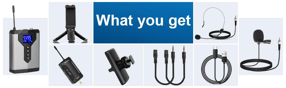 Depusheng-Wireless Lavalier Lapel Microfone System, Q6, Q7,