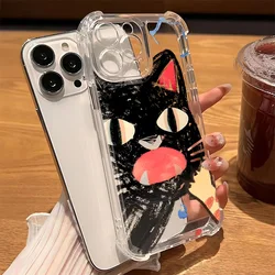 Angry Cat Doodle Anti - Fall Clear TPU Phone Case for Samsung NOTE 10 (TMSJ - 281KXX38A1)