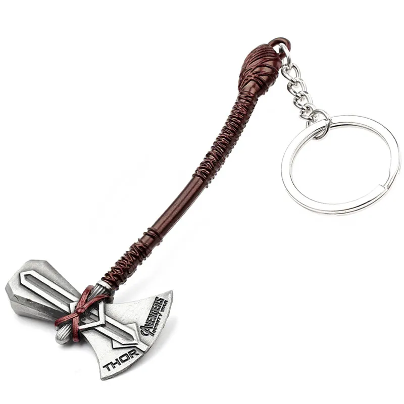 Porte-Clés Marvel Avengers 4, Armes de Guerre Extron, Stormbreaker, Marteau de Thor, Axe, Pendentif, Bibelots en Métal, Cadeau GérGift