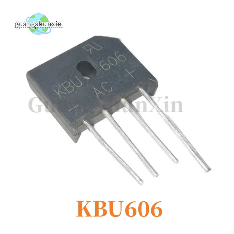 10PCS KBU1010 KBU1510 KBU2510 KBU860 KBU808 KBU810 KBU606 KBU608 KBU610 KBU806 Rectifier Bridge Flat Bridge Diode Bridge Rectifier Electronic Component Rectifier Diodes Electrical Rectifier Diodes