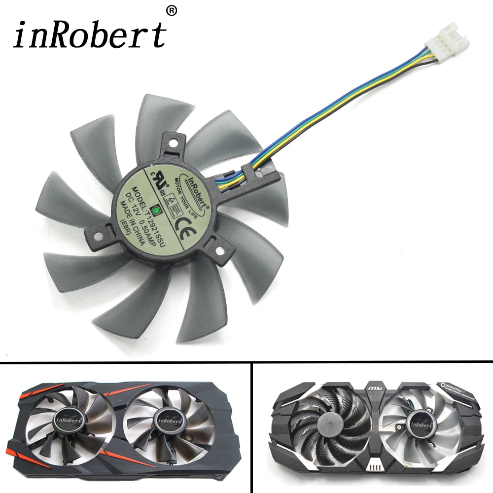 85Mm T129215Su Ventola Di Raffreddamento Per Gigabyte Geforce Gtx 1050Ti Gtx1060 Rx 480 470 570 580 Gtx 1060 G1 Ventola Di Raffreddamento Della Scheda