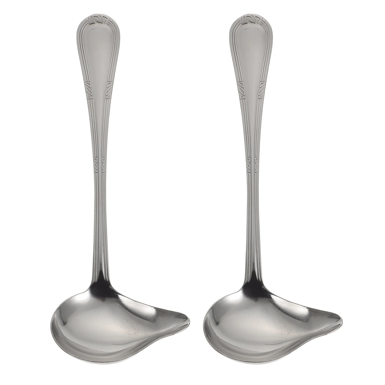 

2Pcs Unique Spoons Stainless Steel Tableware Exquisite Spoons