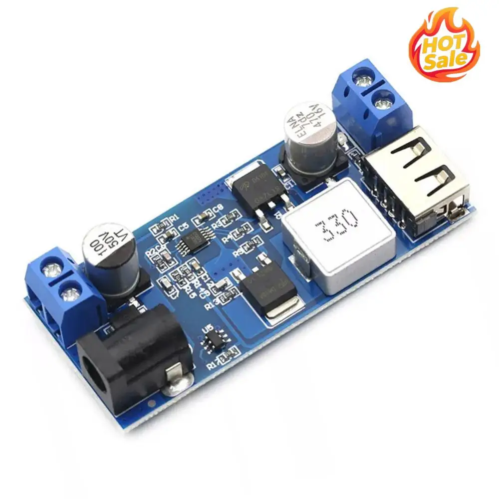 DC-DC 24V/12V 5V 5A 스텝다운 전원 공급 장치 벅 컨버터 USB 전원 벅 모듈 휴대폰용 스텝다운 전원 공급 모듈