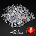 100pcs White-Red