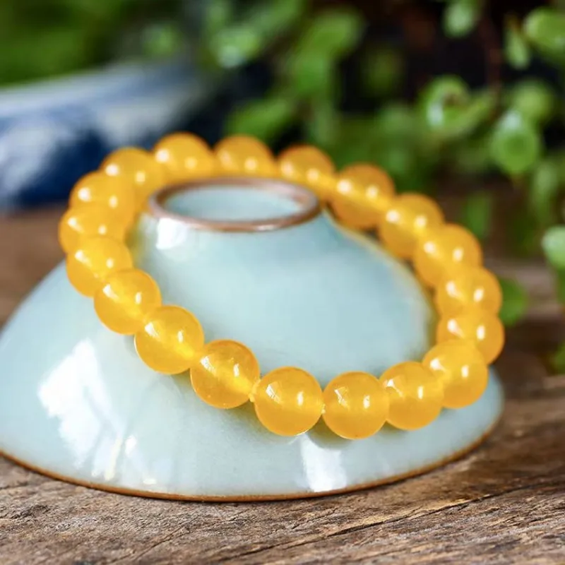 

Huangyu Round Bead Bracelet Crystal Round Bead Bracelet Duobao