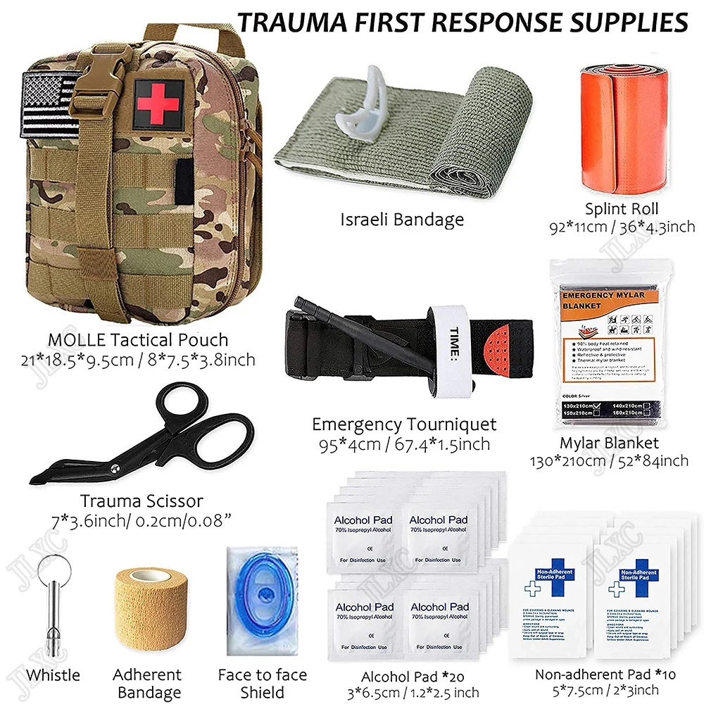Mergency Survival First Aid Kit Tactical turnstile Admin Medical tourniquet Camping Gear Molle IFAK EMT for Trauma first aid kit