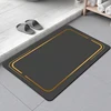 black gold line mat