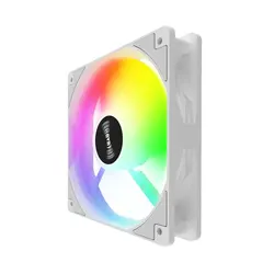 Enhanced Luminous RGB Mirror Light Effect PC Cooling Fan 120mm (White)
